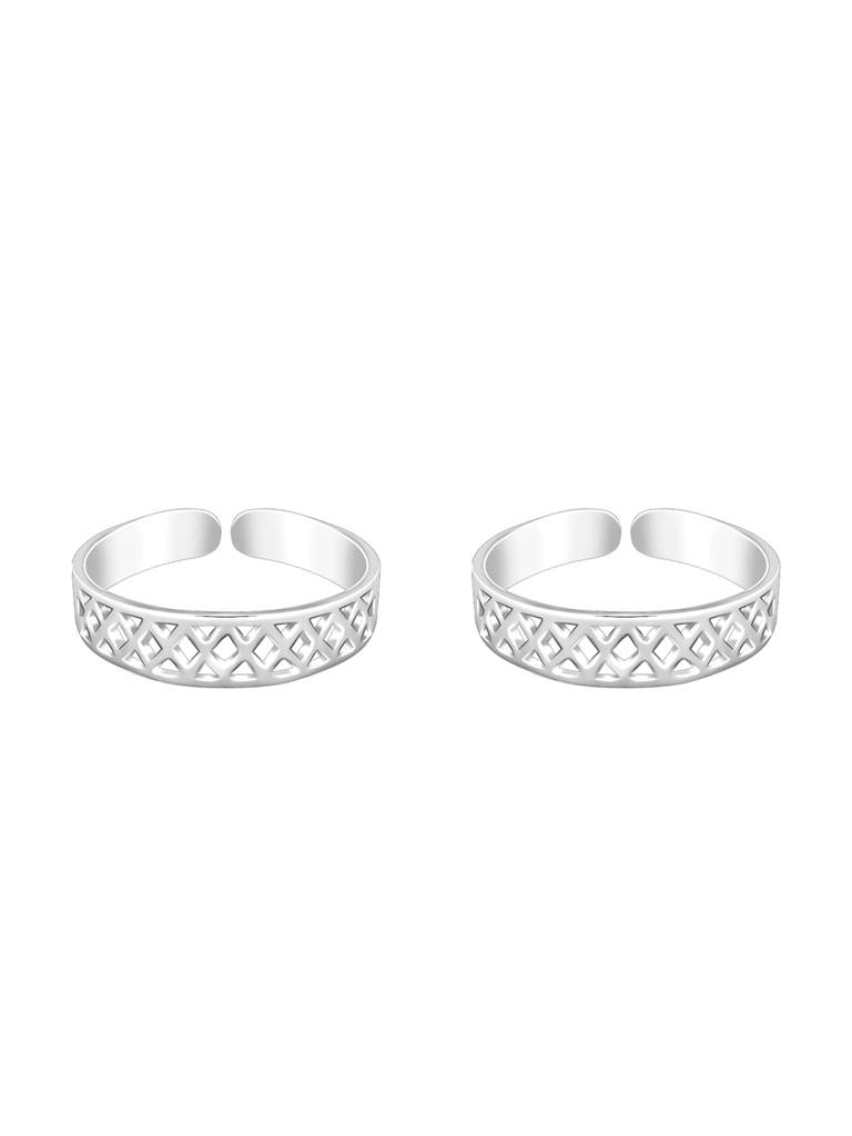 Giva 925 Sterling Silver Stylish Lattice Toe Rings