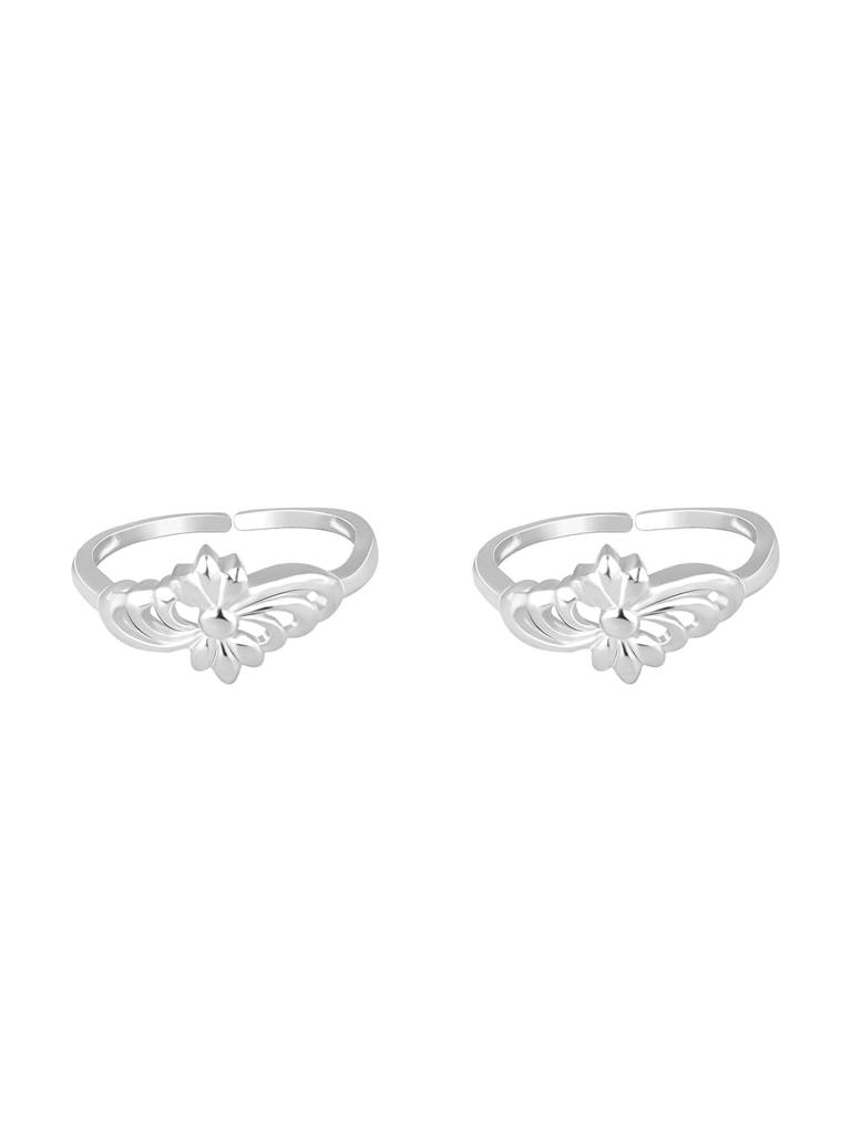 Giva 925 Sterling Silver Miniature Floral Toe Rings