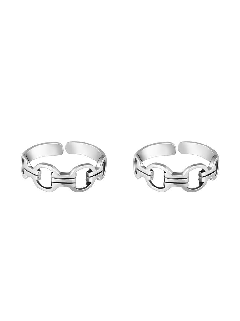 Giva 925 Sterling Silver Interlinked Mini Toe Rings