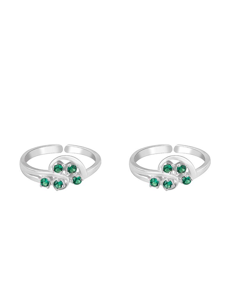 Giva 925 Sterling Silver Jade Elegance Toe Rings