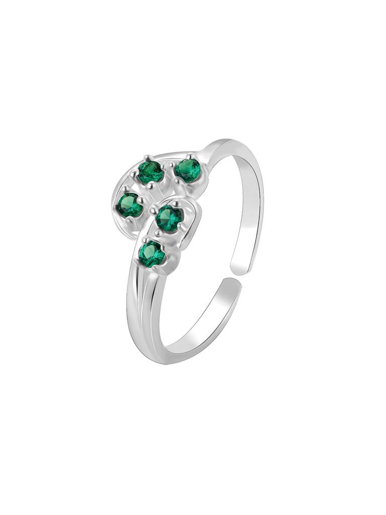 Giva 925 Sterling Silver Jade Elegance Toe Rings
