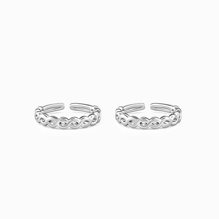 Silver Curving Toe Rings| Toe Rings For Women And Girls | With Certificate Of Authenticity : TR0200
