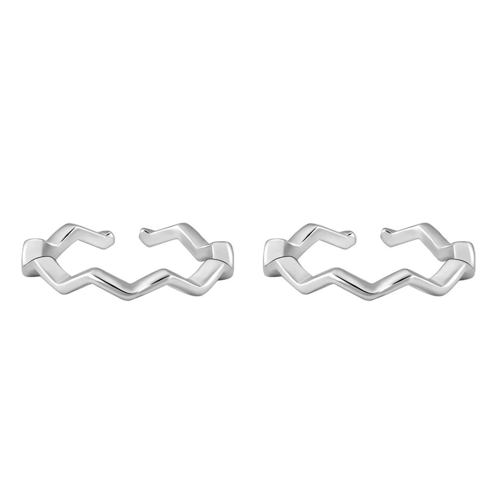 Giva 925 Silver Zigzag Toe Rings : TR0203