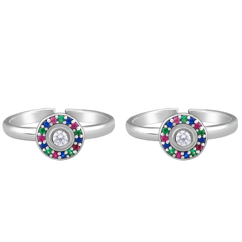 925 Silver Anam Toe Rings : TR0214