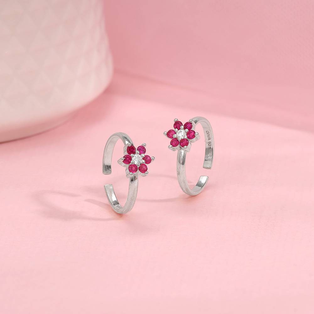 925 Silver Vaishnavi Toe Rings : TR0218