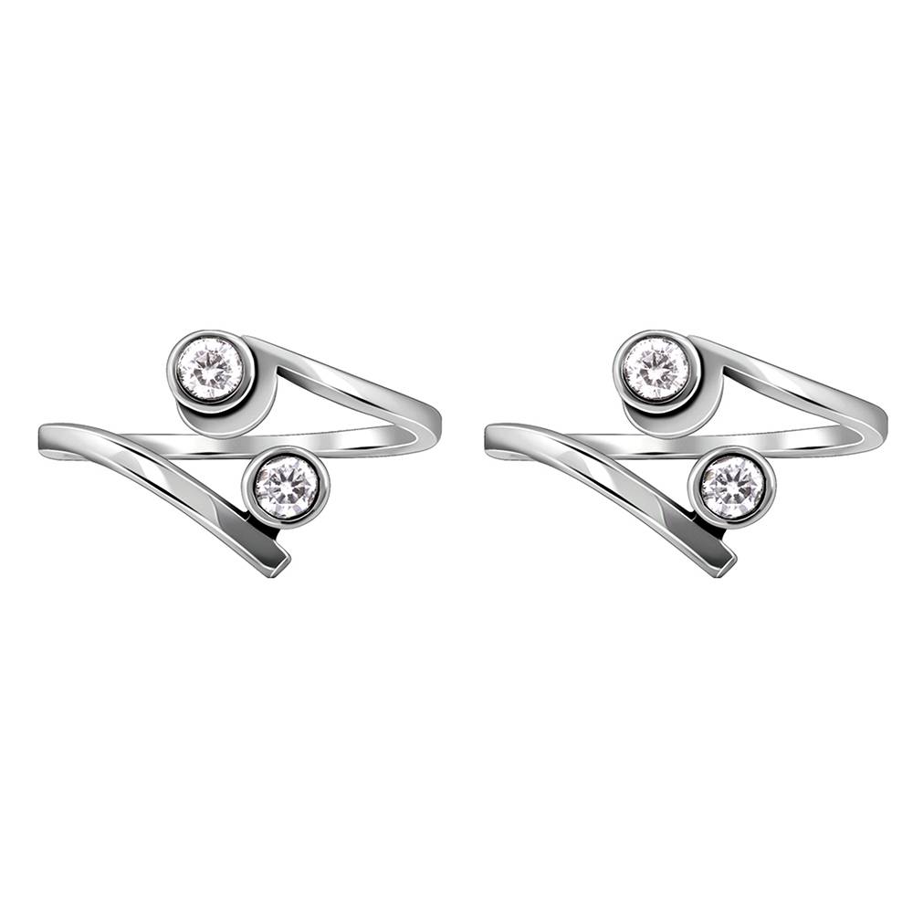 925 Oxidised Silver Bani Toe Rings : TR0230