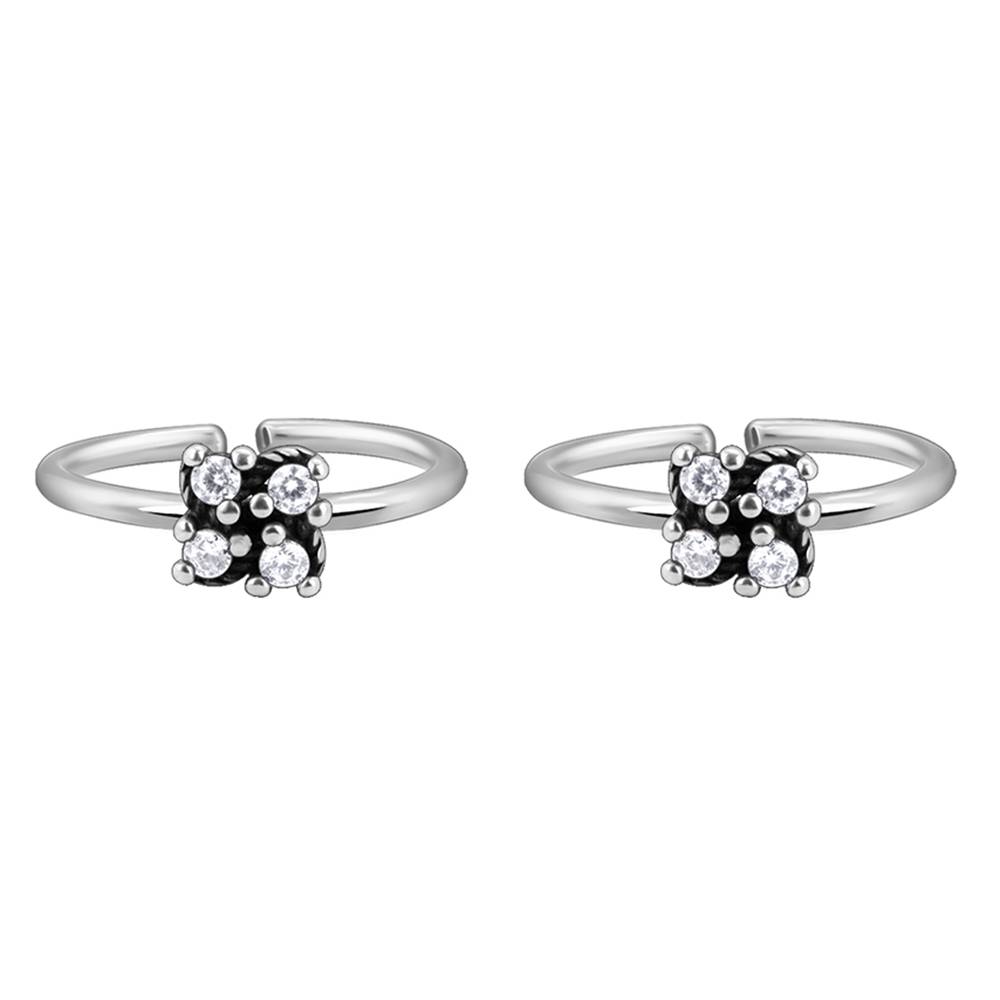 925 Oxidised Silver Rajni Toe Rings : TR0238