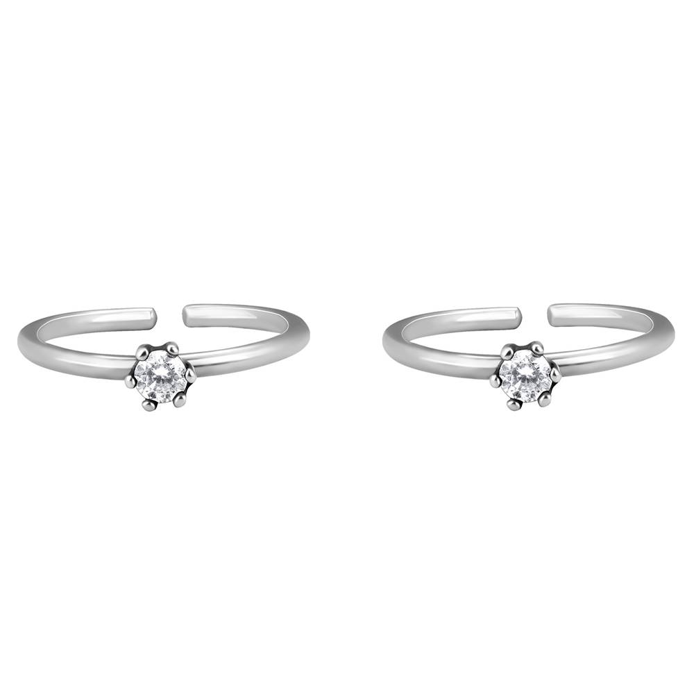 925 Oxidised Silver Mariam Toe Rings : TR0241