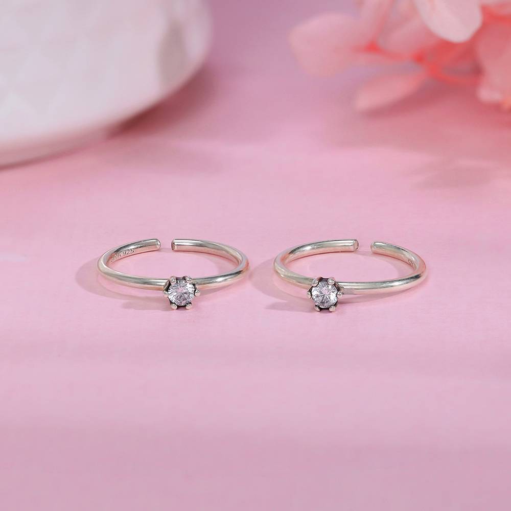 925 Oxidised Silver Mariam Toe Rings : TR0241
