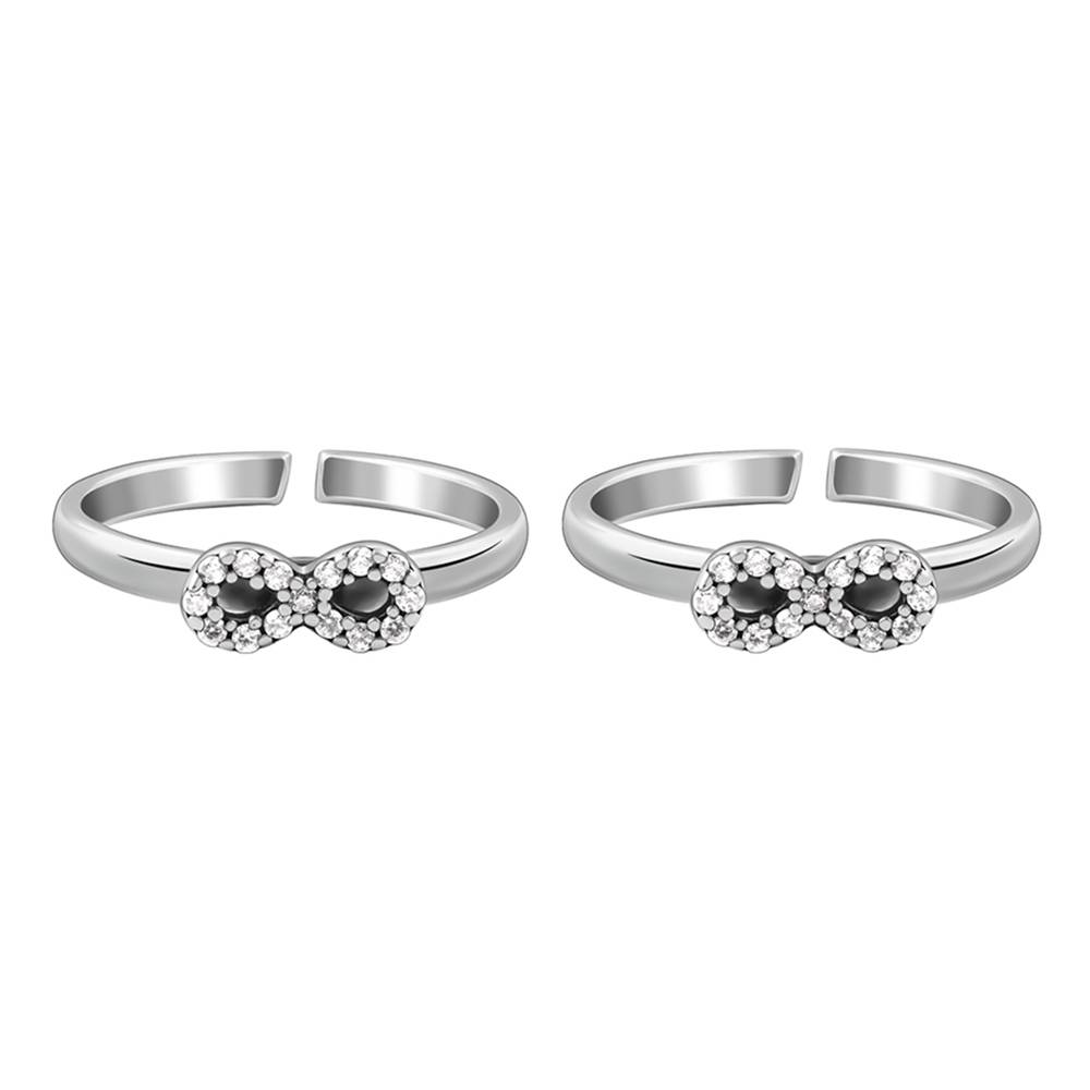 Giva 925 Oxidised Silver Isha Toe Rings : TR0248