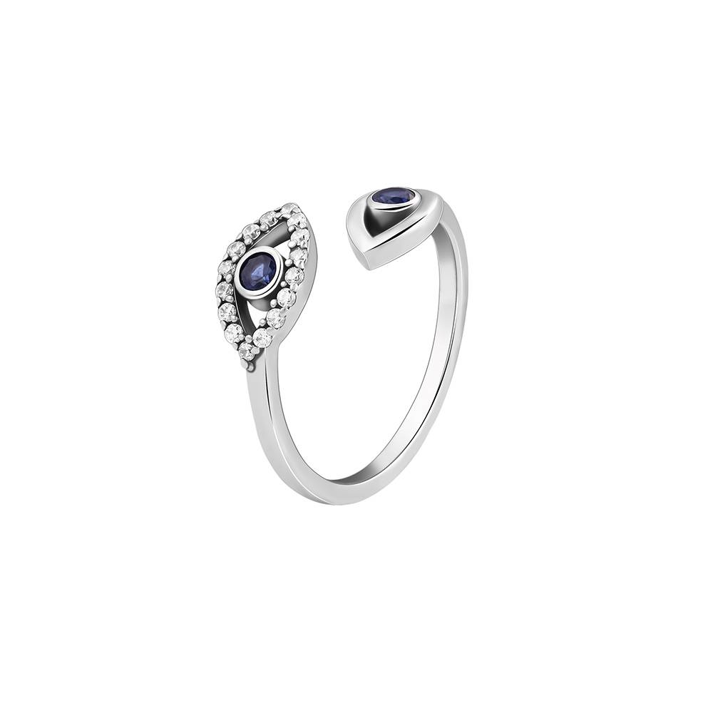 925 Oxidised Silver Evil Eye Toe Rings : TR0253