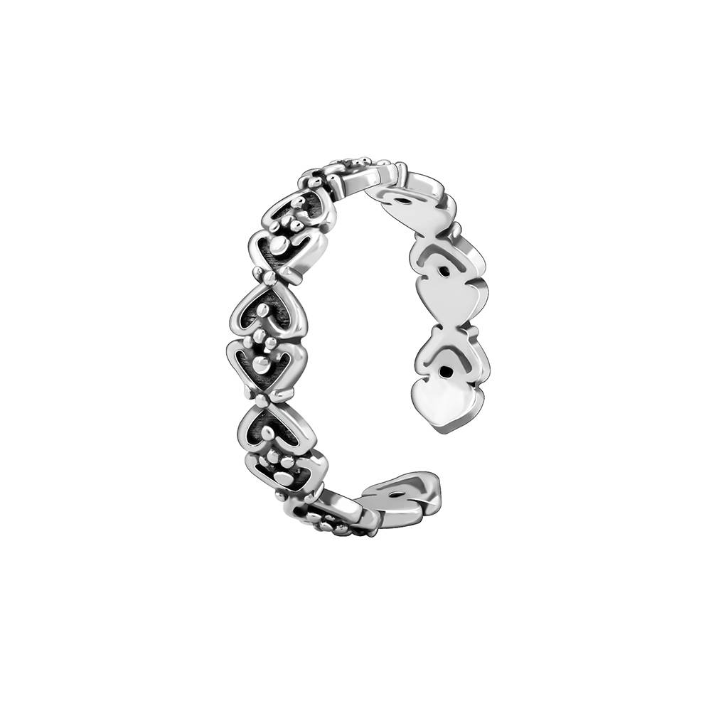 925 Oxidised Silver Manvi Toe Rings : TR0256