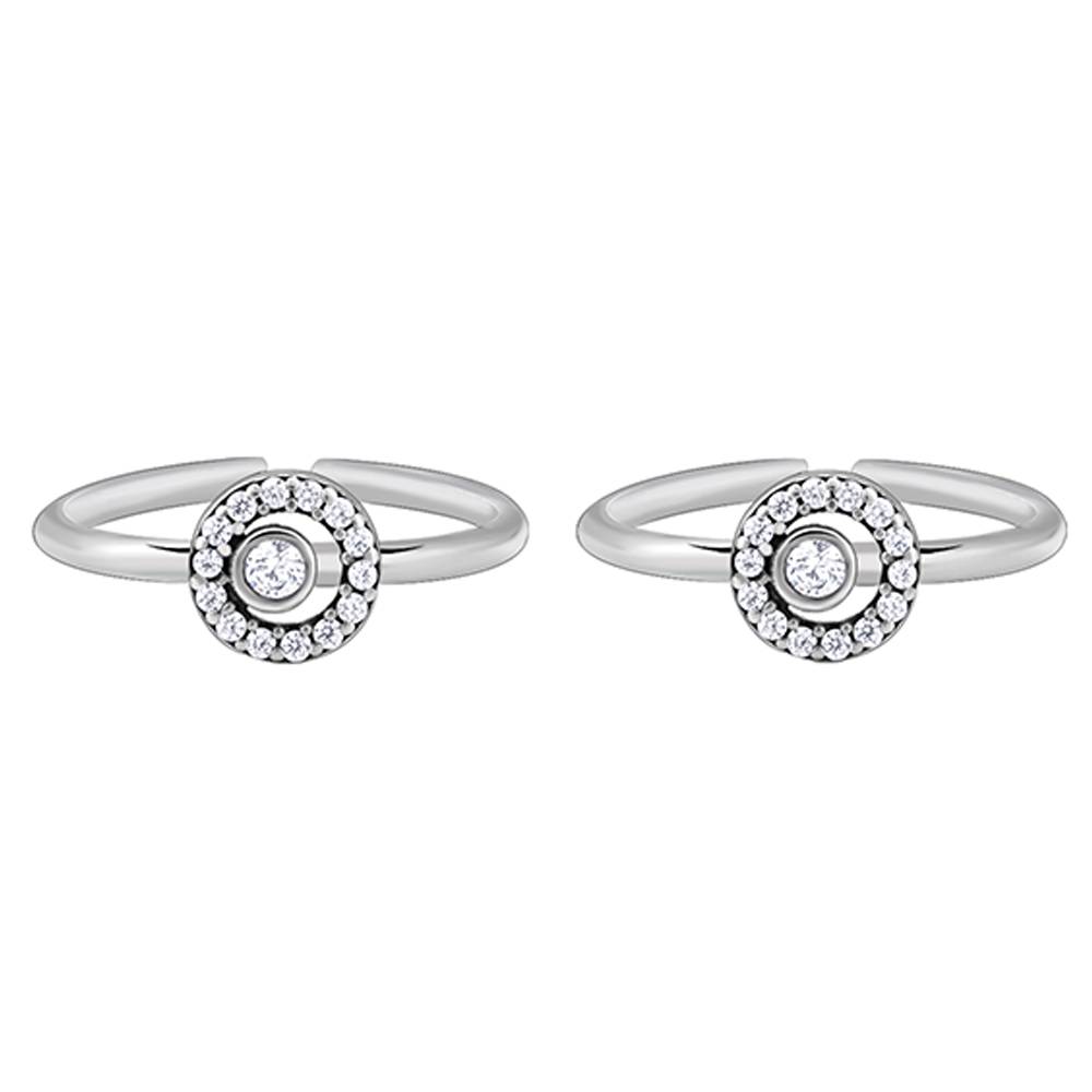925 Oxidised Silver Jyoti Toe Rings : TR0257