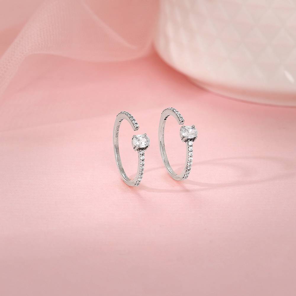 925 Oxidised Silver Pooja Toe Rings : TR0266