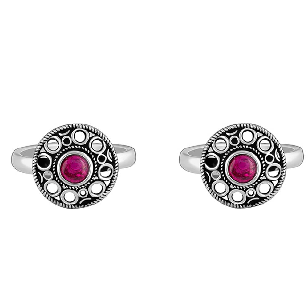 925 Oxidised Silver Twilight Toe Rings, Adjustable| Toe Rings For Women And Girls : TR0294