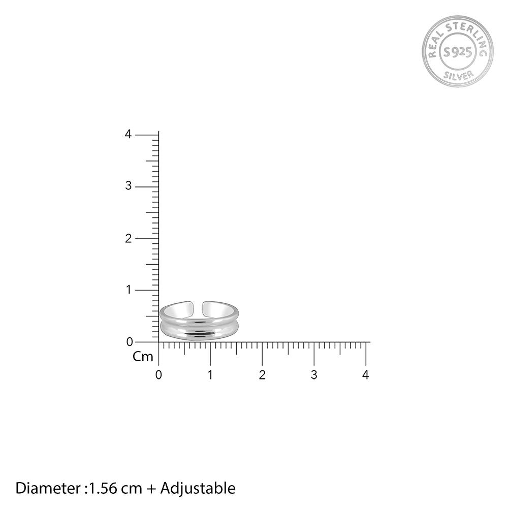 925 Silver Radiance Wrap Toe Rings, Adjustable| Toe Rings For Women And Girls : TR0297