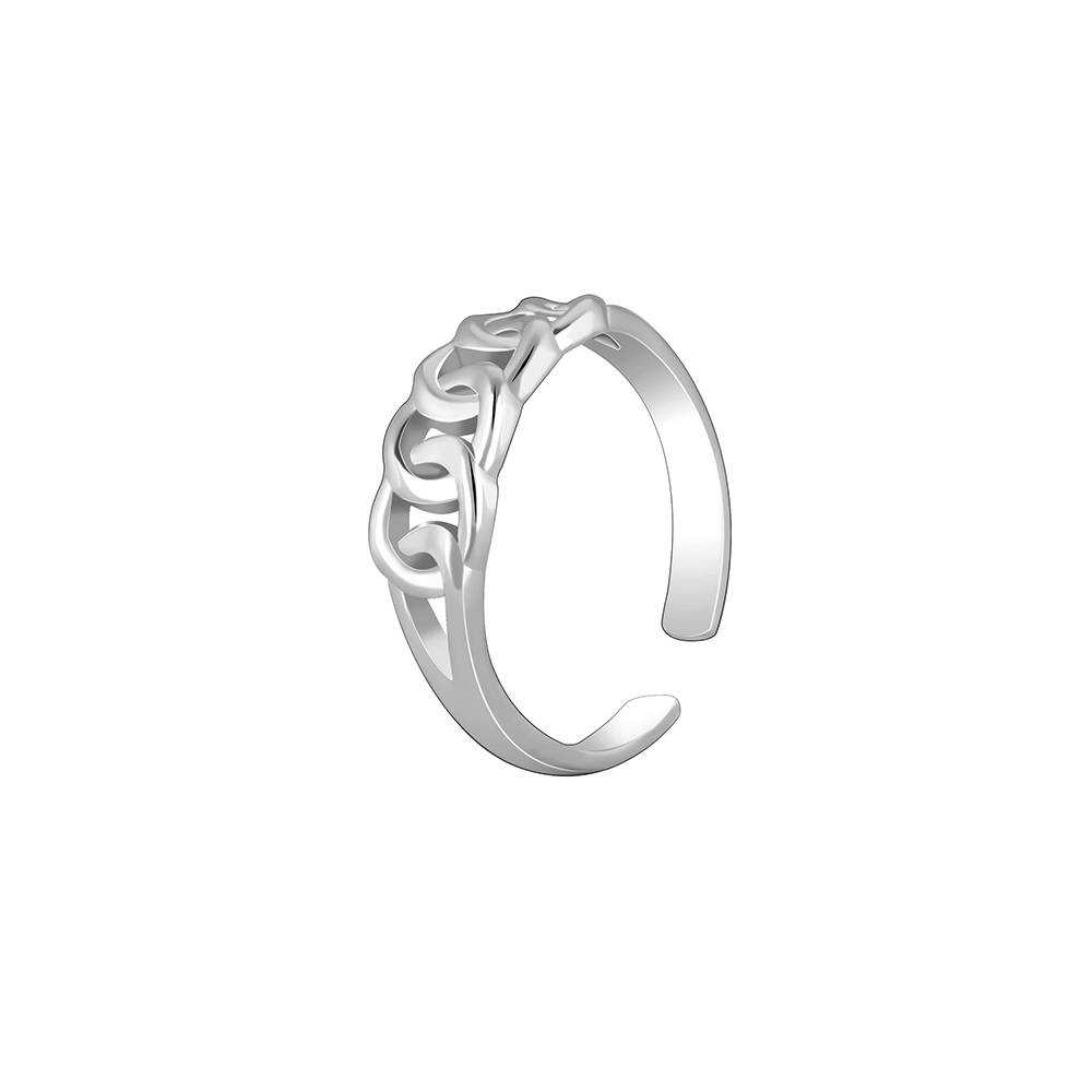 925 Silver Flowing Links Toe Rings, Adjustable| Toe Rings For Women And Girls : TR0299