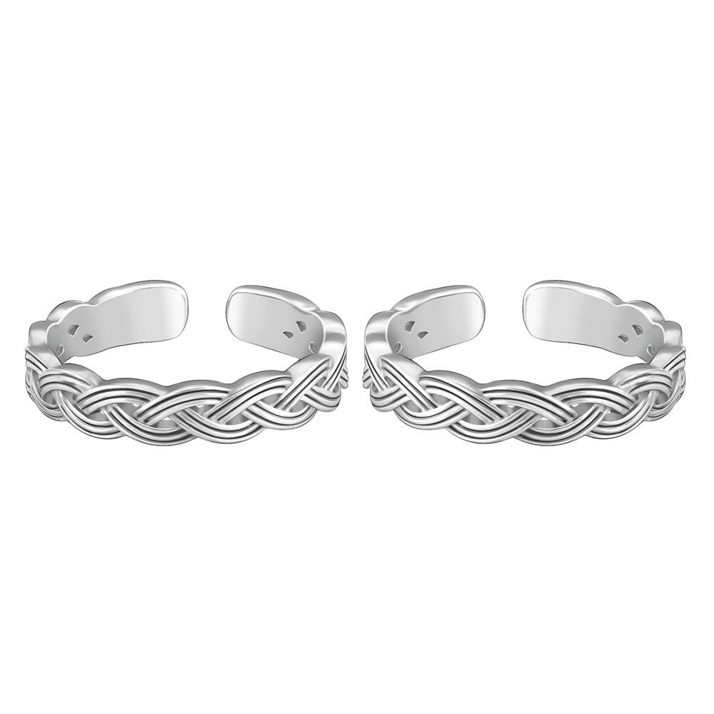 925 Silver Celtic Tide Toe Rings, Adjustable| Toe Rings For Women And Girls : TR0304