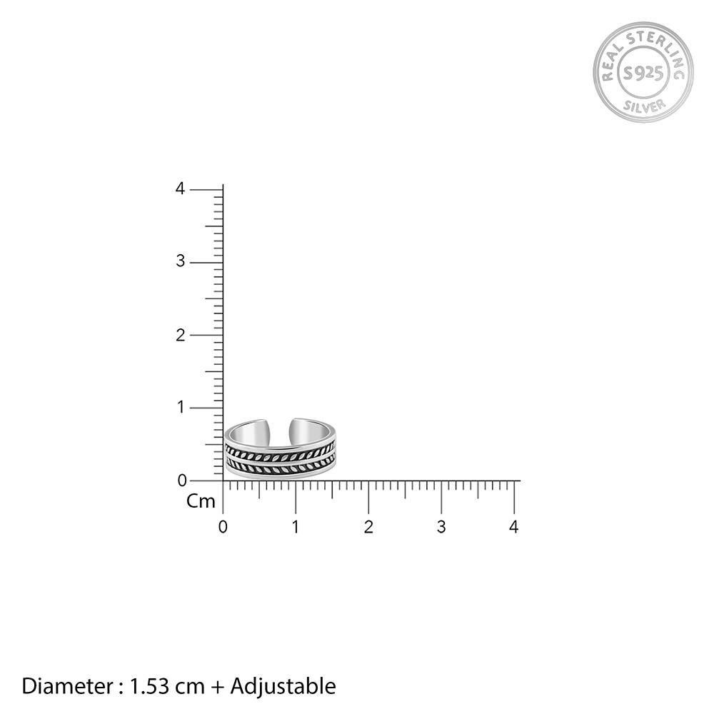 925 Oxidised Silver Falak Toe Rings| Toe Rings For Women And Girls : TR0316