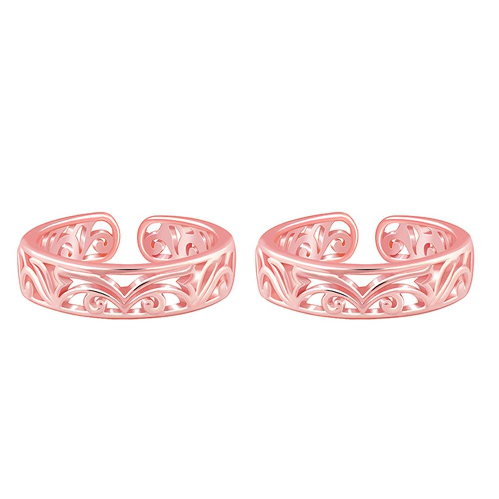 925 Silver Rose Gold Khoobsurat Toe Rings| Toe Rings For Women And Girls : TR0326