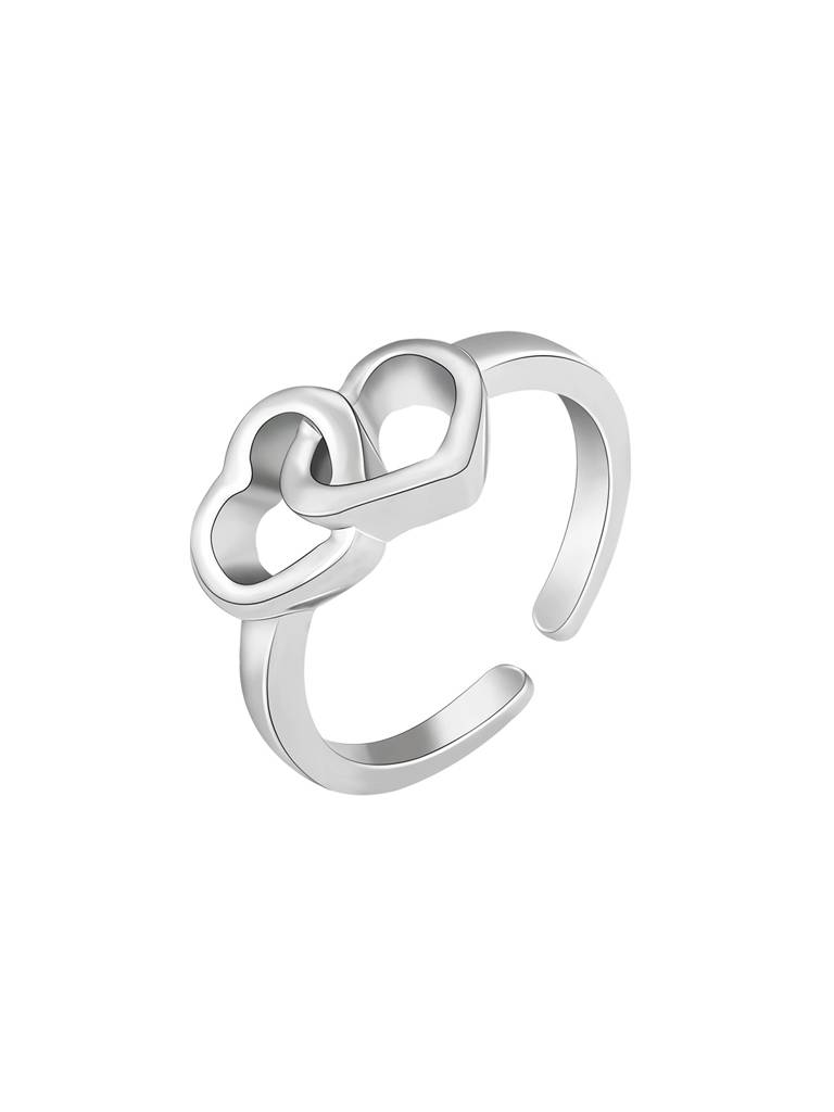 GIVA 925 Sterling Silver Linked Hearts Toe Rings