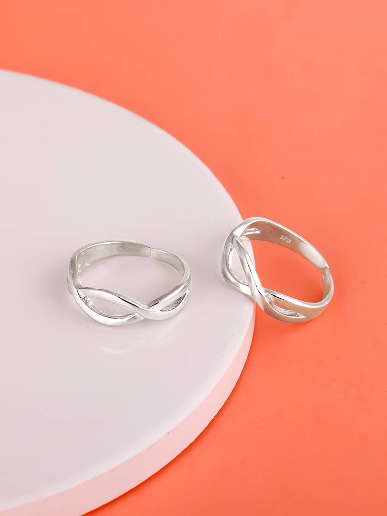 GIVA 925 Sterling Silver Braided Toe Ring