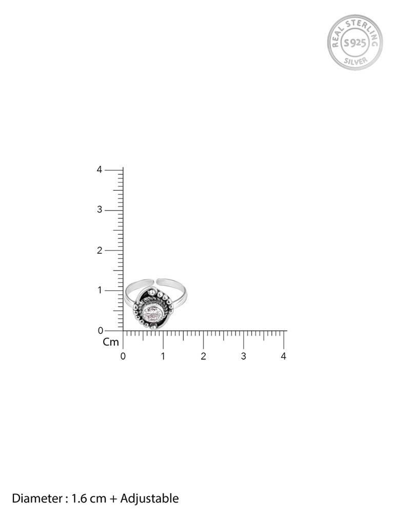 GIVA 925 Sterling Silver Oxidised Silver Spiral Toe Rings
