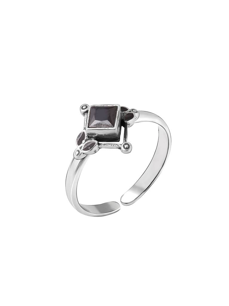 GIVA 925 Sterling Silver Square Toe Ring
