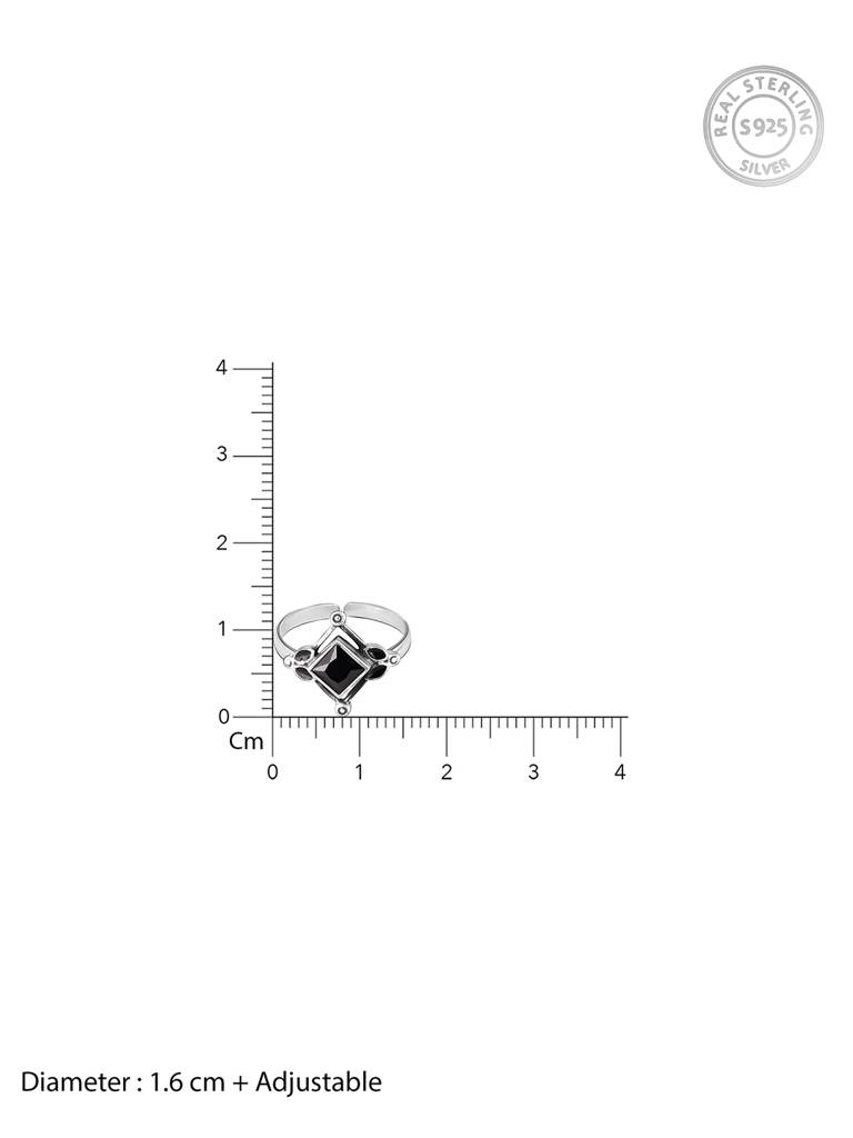 GIVA 925 Sterling Silver Square Toe Ring