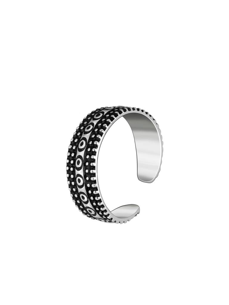 GIVA 925 Sterling Silver Oxidised Silver Black Beauty Toe Rings