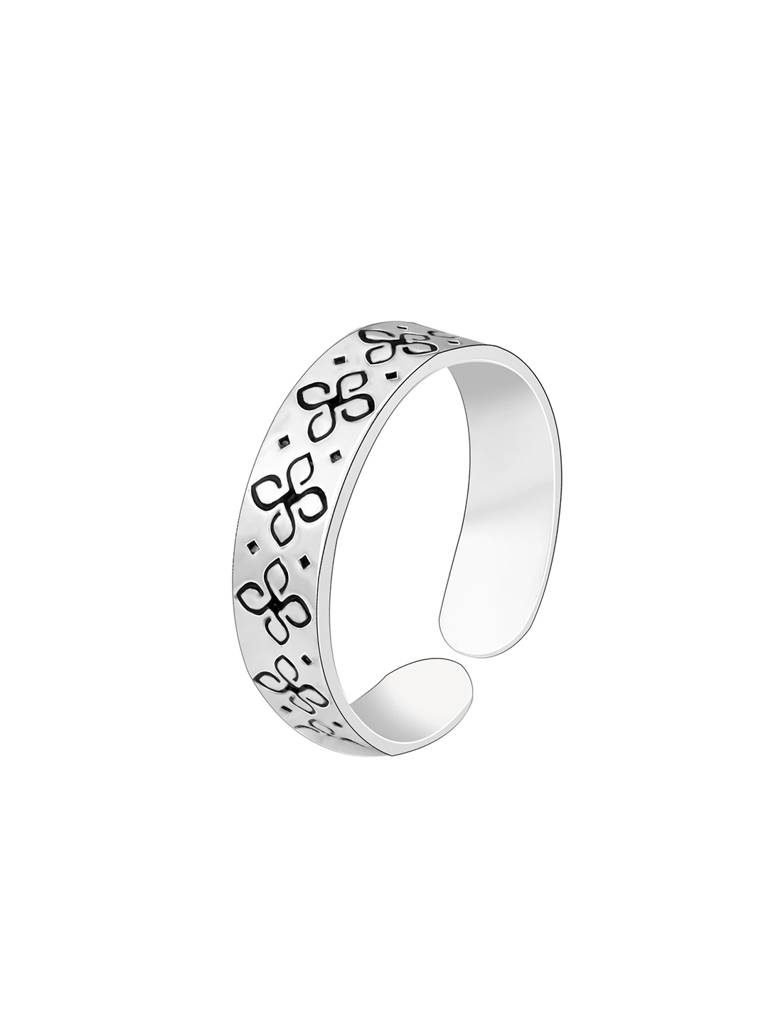 Giva 925 Sterling Silver Floral Fancy Toe Rings