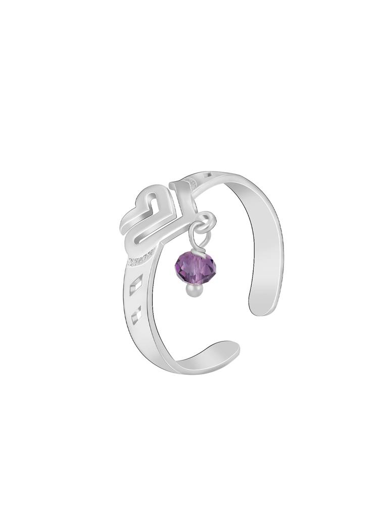 Giva 925 Sterling Silver Joyful Heart Toe Rings