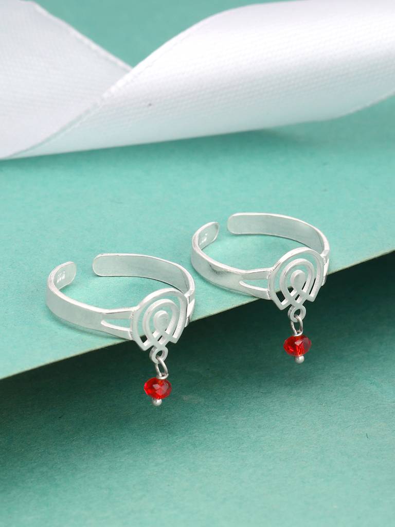 Giva 925 Sterling Silver Passionate Tulip Toe Rings