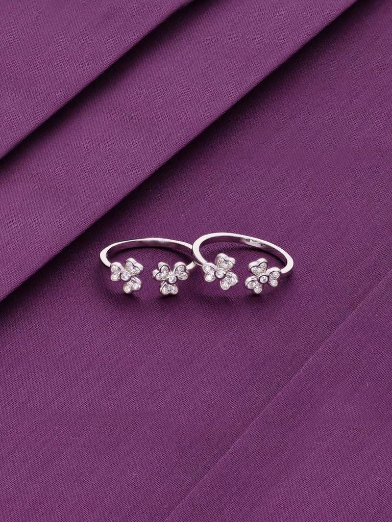 Sterling Silver Open Floral Toe Ring Sterling Silver Open Floral Toe Ring