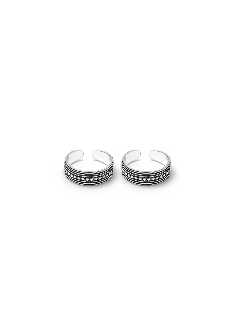 Silver Oxi Classic Line Toe Ring : TR11
