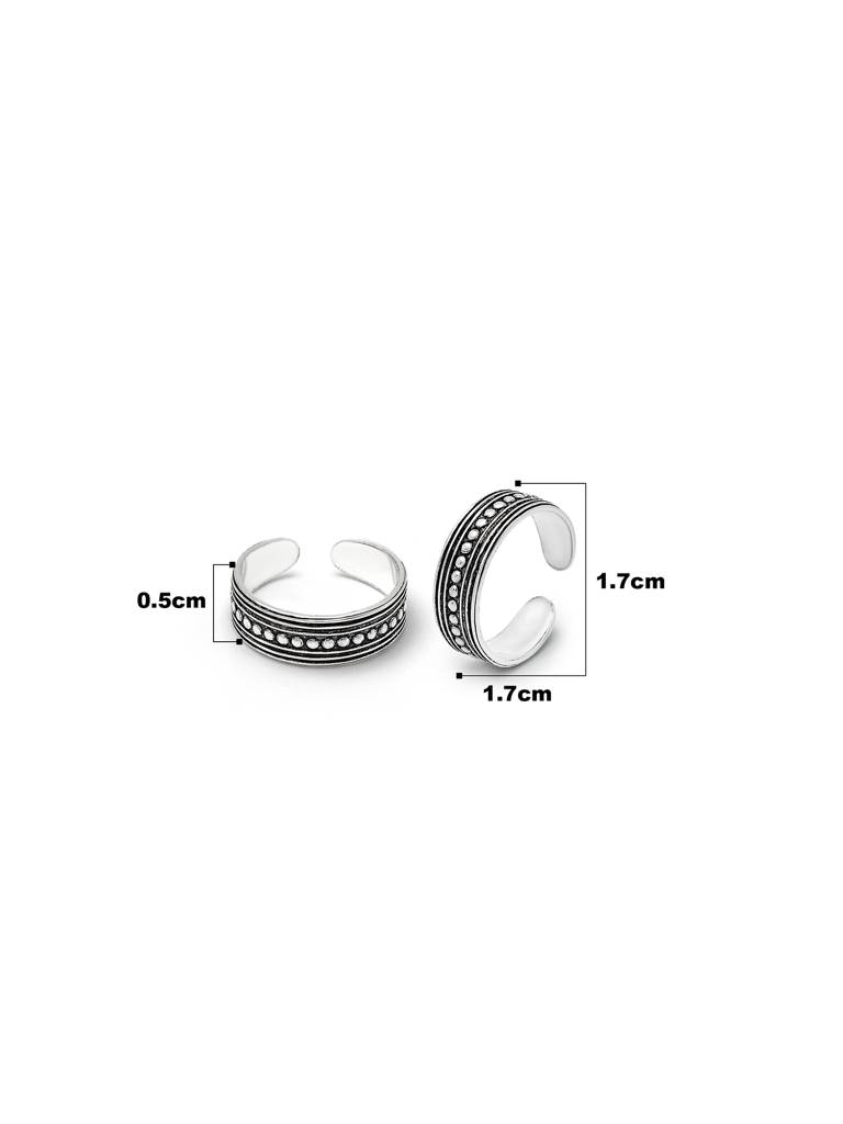 Silver Oxi Classic Line Toe Ring : TR11