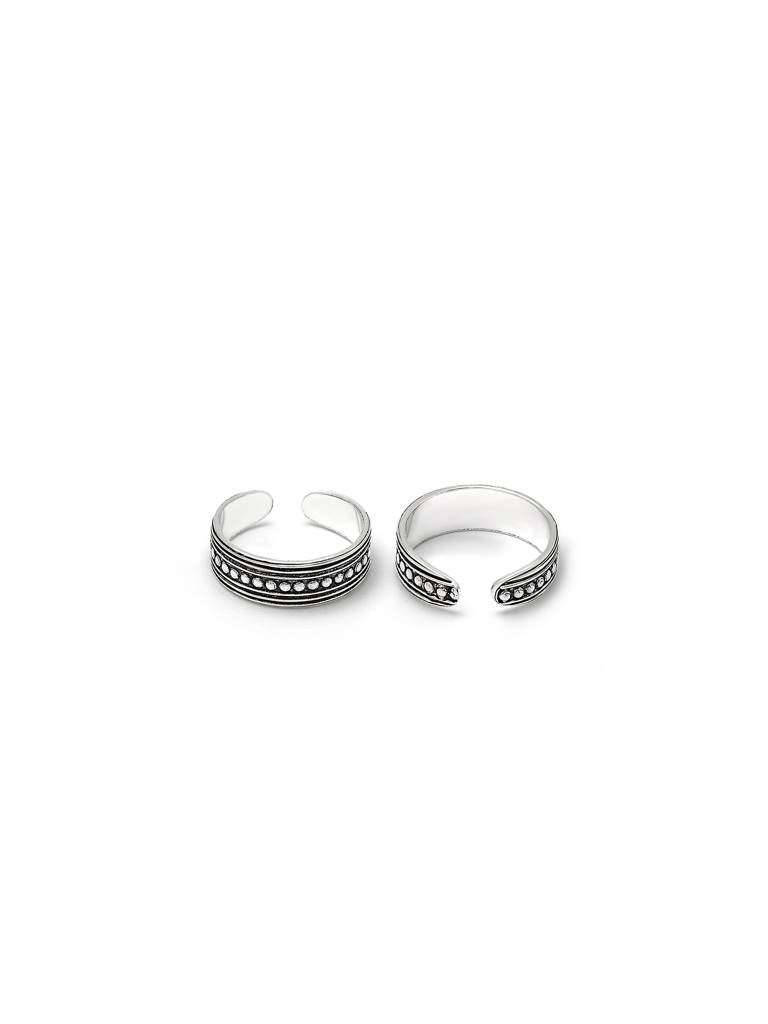 Silver Oxi Classic Line Toe Ring : TR11
