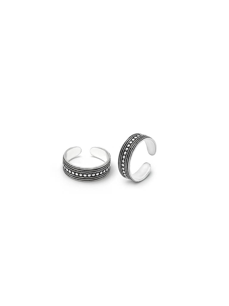 Silver Oxi Classic Line Toe Ring : TR11