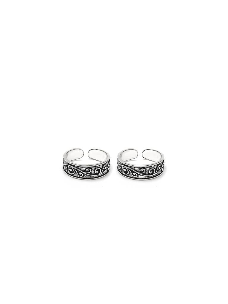 Silver Oxi Breeze Toe Rings : TR19