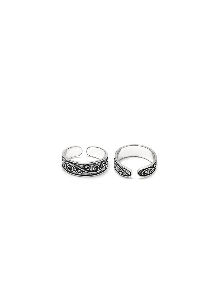 Silver Oxi Breeze Toe Rings : TR19