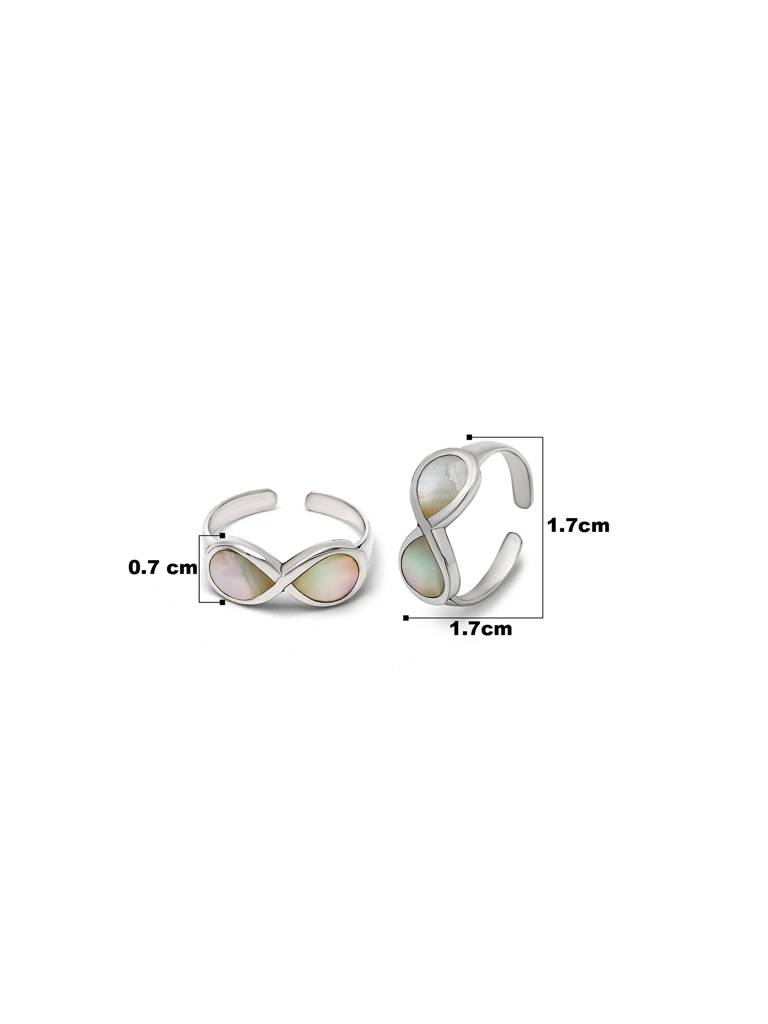 Silver Infinity Toe Rings (Mop) : TR28