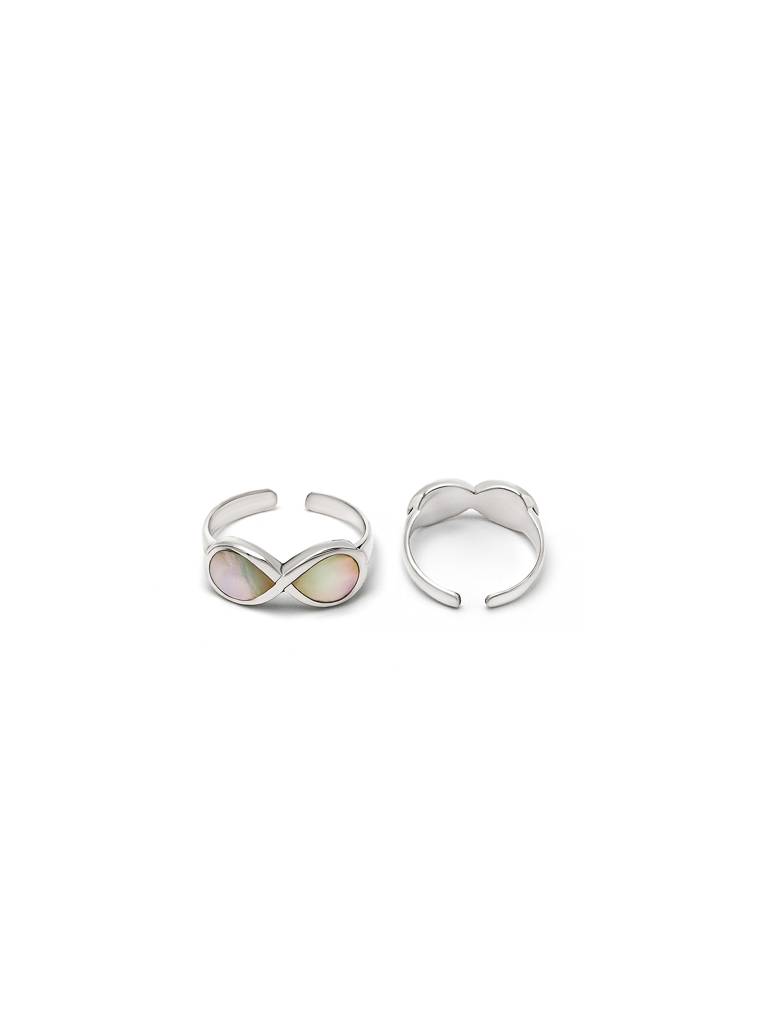 Silver Infinity Toe Rings (Mop) : TR28