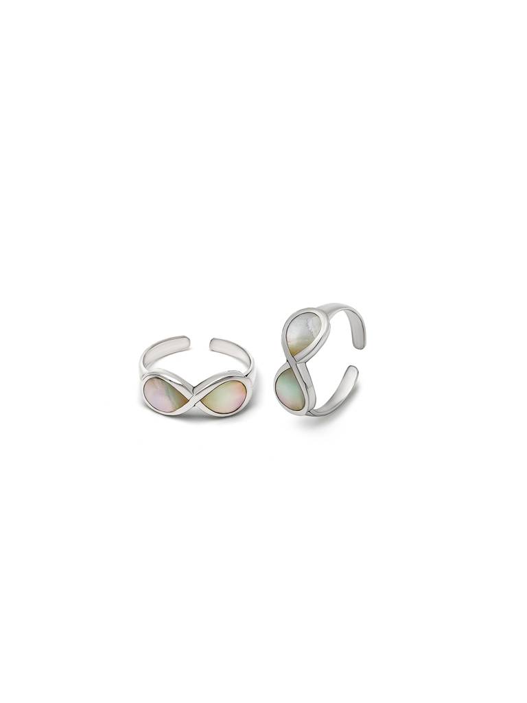 Silver Infinity Toe Rings (Mop) : TR28