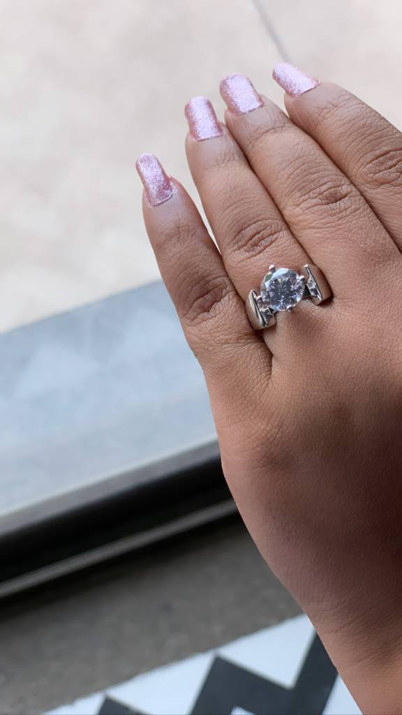 3 Carat Round Cut Solitaire Zahara Enagagement Ring On Pure 925 Silver : TR31062