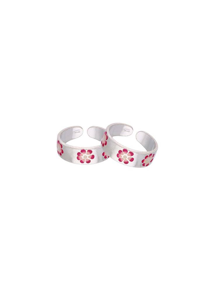 Floral Blooms Imprints Toe Ring : TR38-S-NA