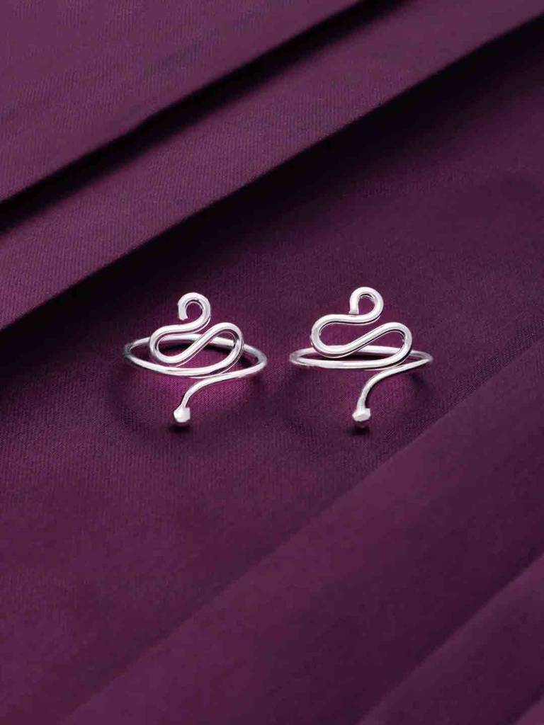 Sterling Silver Sterling Swan Silver Toe Ring : TR46-S-NA