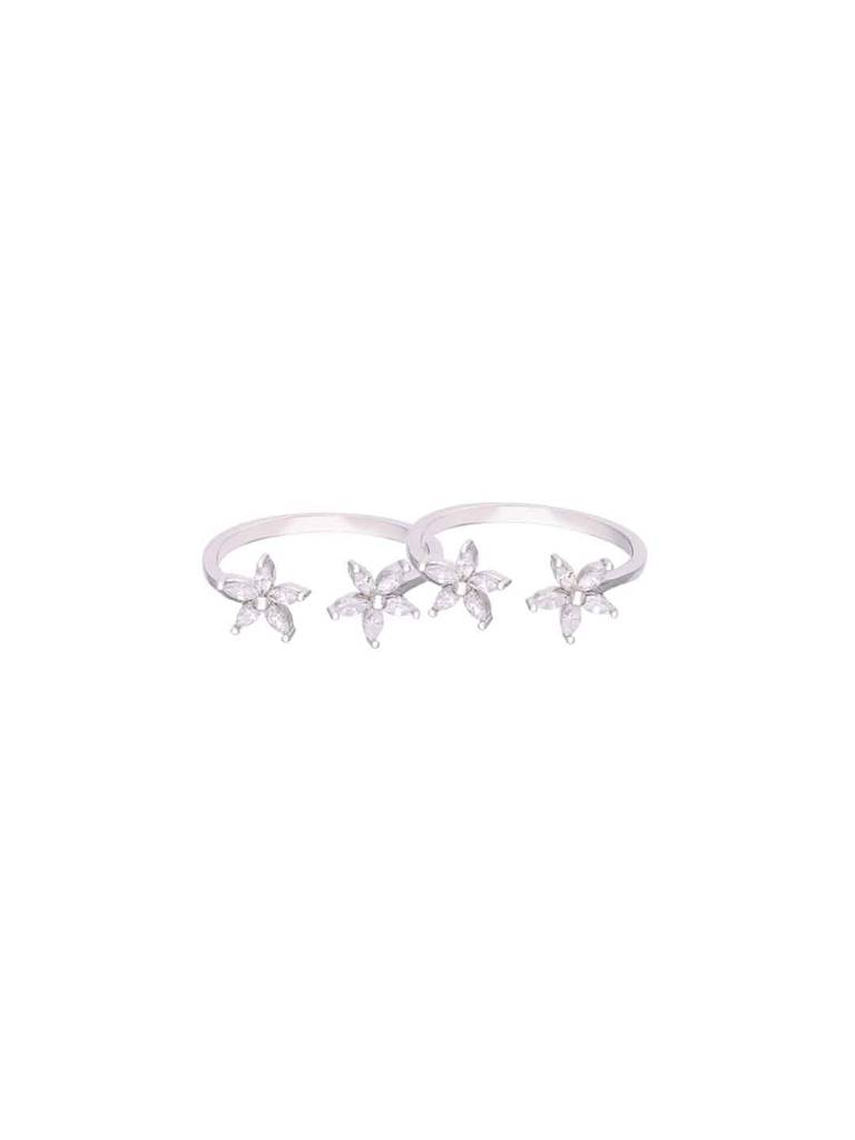 Sterling Silver Classic Flora Silver Toe Ring : TR89-S-NA