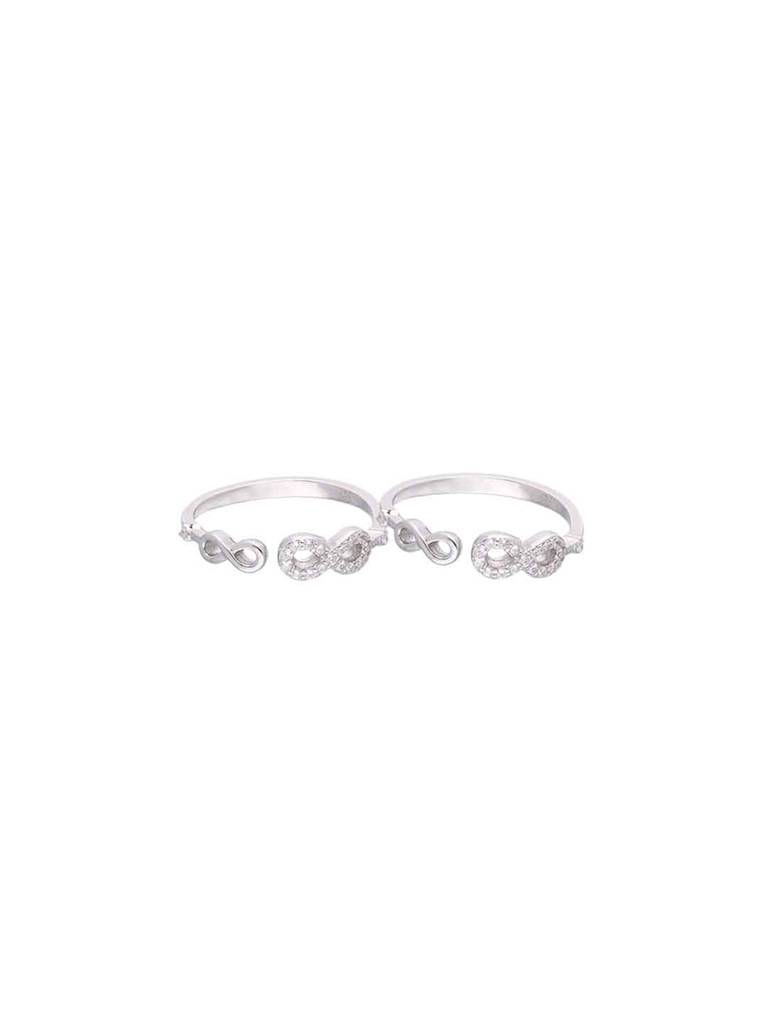 Sterling Silver Minimalistic Infinity Casual Silver Toe Ring : TR92-S-NA
