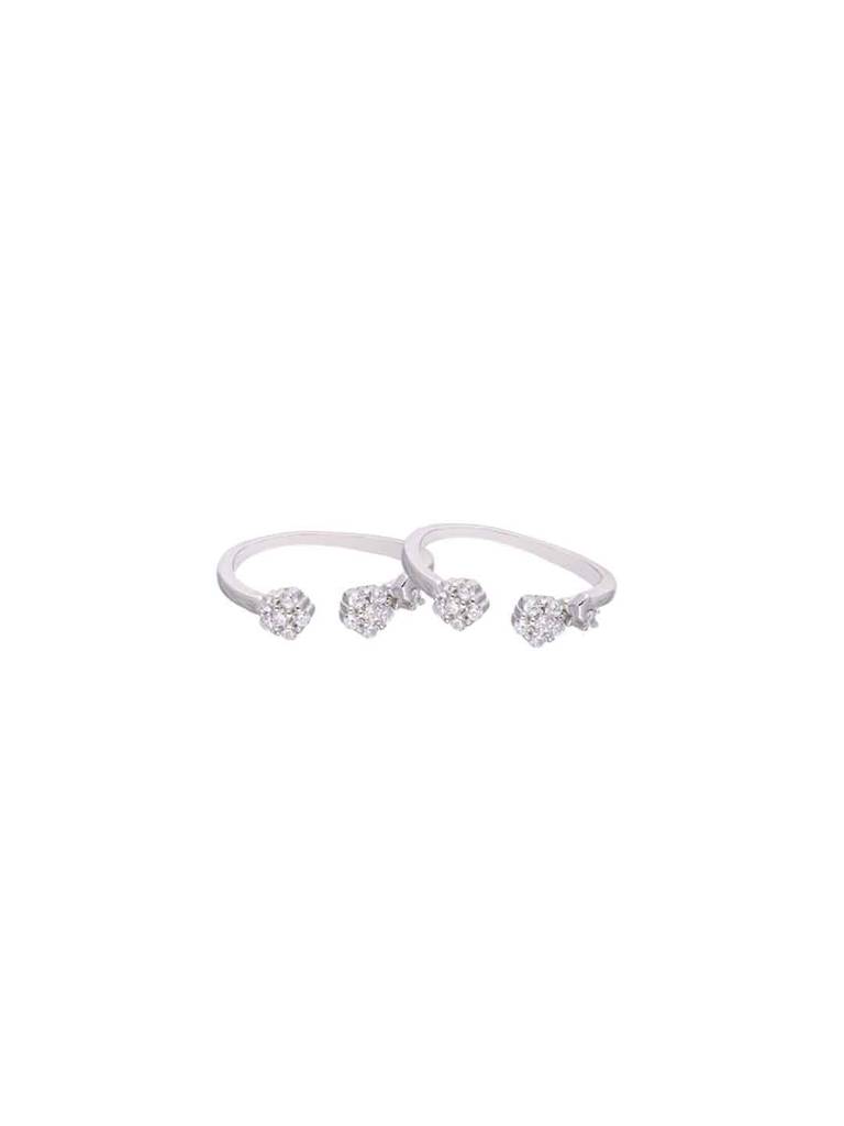 Sterling Silver Floral Elegance Silver Toe Ring : TR93-S-NA