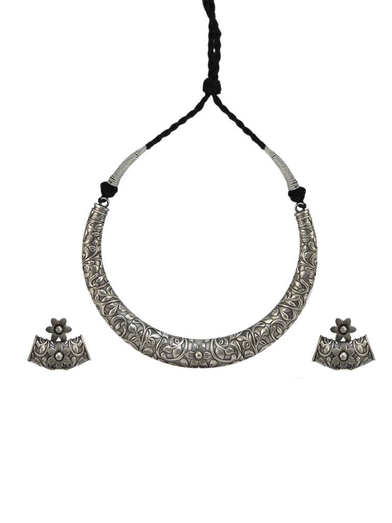 Firoza Hastkaar Tribal Hasli Necklace Set : TRIBALHASLI1507
